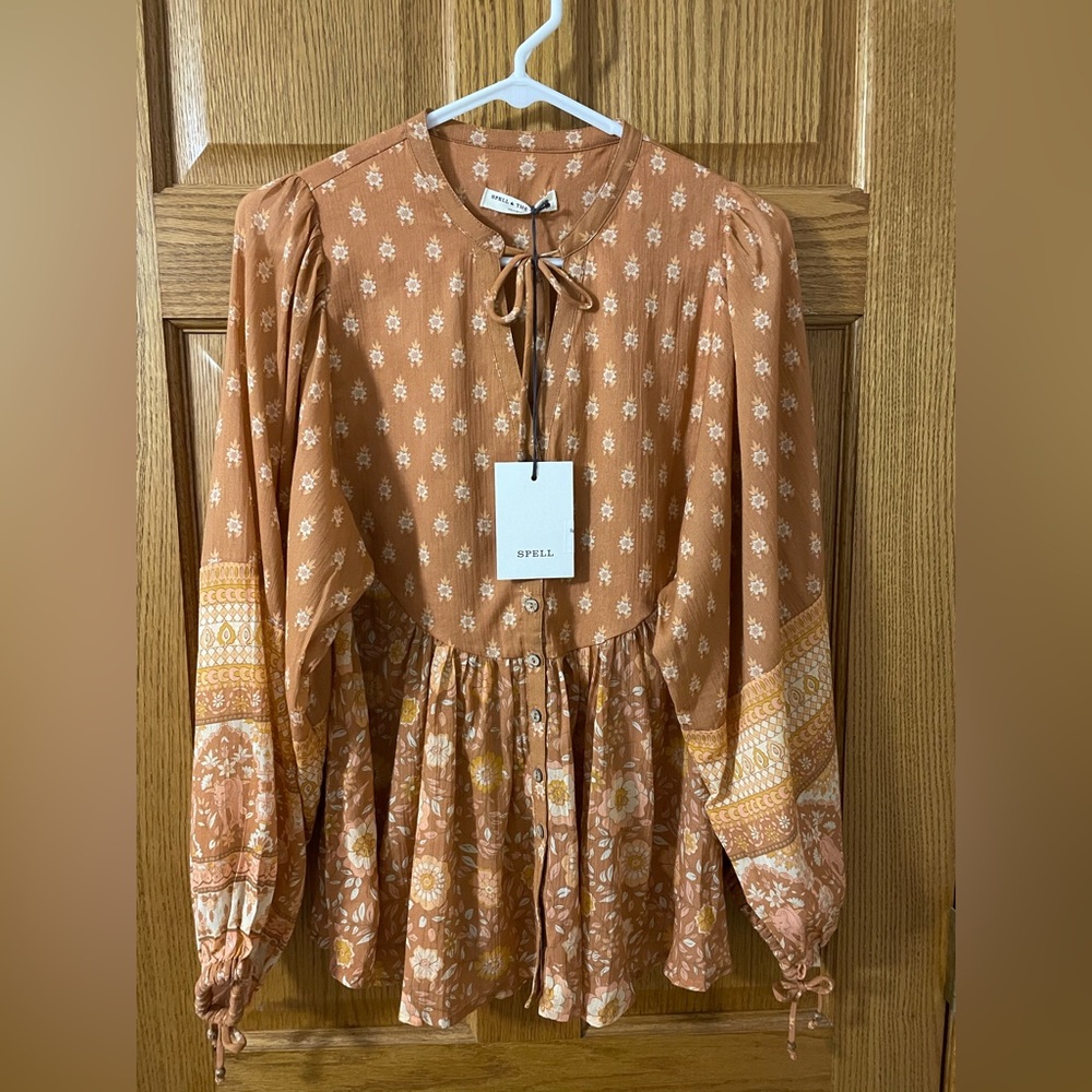 NWT Spell Utopia Blouse Small - Picture 3 of 4